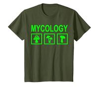 Micología de Hongos de forrajeo de Setas Camiseta, Niños, Verde Oliva, 2 años