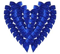Micomon - 50 lazos de cinta de cuadros a cuadros para manualidades, para costura, álbumes de recortes, boda, regalo (1/4 pulgadas, azul)