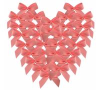 Micomon - 50 lazos de cinta de cuadros a cuadros para manualidades, para costura, álbumes de recortes, boda, regalo (1/4 pulgadas, rosa)