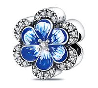 MICOO Abalorio de plata de ley 925 compatible con pulseras Pandora, colgantes de cuentas, regalo para mujer, pulsera y collar, Cristal, cristal