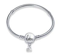 MICOO Pulsera de plata de ley 925 con dije de mariposa y cadena de serpiente, pulsera contra el mal de ojo con circonita cúbica 5A para mujer, regalos de cumpleaños, 8.3 in/21 cm（For wrist size 7.1in