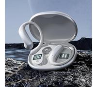 Micool Auriculares Bluetooth 5.4 de oreja abierta, tiempo de reproducción de 60 horas, pantalla LED dual y sonido de alta fidelidad, diseño ligero para un uso cómodo durante todo el día, auriculares