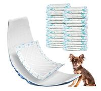MICOOYO Forros de pañales para perros, almohadillas desechables para perros, almohadillas para orejas de período para perros, banda para el vientre, insertos de pañales para perros machos (azul, XS,