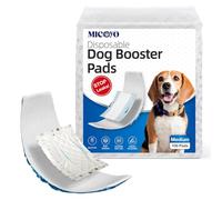MICOOYO Forros Desechables para pañales para Perros, Almohadillas de inserción súper absorbentes, Almohadillas de Refuerzo para Perros machos y Hembra (protección Lateral a Prueba de Fugas, M-100)