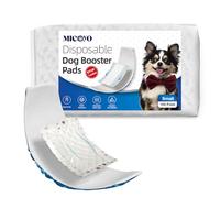MICOOYO Pañales desechables para perros, almohadillas elevadoras para perros machos y hembras, almohadillas superabsorbentes para pañales y pantalones (doble cara a prueba de fugas) (S-100)