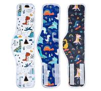 MICOOYO Pañales reutilizables para perros machos, ligeros, paquete de 3 bandas lavables para el vientre para perros, pañales para perros machos para cachorros y mascotas (dinosaurio, M)