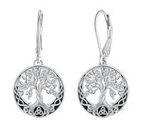 Micory Pendientes Árbol de la Vida para Mujer, Aretes Colgantes Simbólicos de Amor y Protección, Joyas Elegantes Regalo para Mamá o Esposa