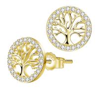 Micory Pendientes Arbol de la Vida para Mujer, Plata de ley 925 Hipoalergénicos Pendientes,con Piedras Preciosas Naturales y Circonita 5A, Ideales Como Regalo para Mamá, Novia o Simplemente para ti.