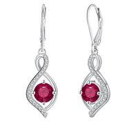 Micory Pendientes Colgantes de Plata de Ley 925 Pendientes Infinito con Piedra de Nacimiento Joyas para Mujer Novia Esposa Mamá