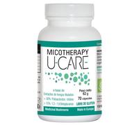 MICOTHERAPY U-Care Mushroom Complex 5 Hongos Medicinales Reishi, Maitake, Agaricus Blazei, Cordyceps y Shiitake para el Sistema Inmunológico, la Energía, la Memoria 70 Cápsulas Sin Glúten