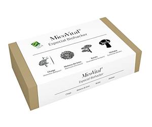 MicoVital® Biohacker en Gotas - Chaga, Melena de León, Reishi y Shiitake - Combínalos y Mejora tu Salud Integral - Micoterapia - 4 Frascos de 50ml - 100% Natural
