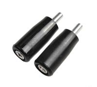 Micpointik 2 unidades de mango giratorio M6/M8/M10, rueda de mano de madera y metal para torno, fresadora, lijadora, maquinaria industrial, máquina de herramientas, pieza de repuesto negro y plateado