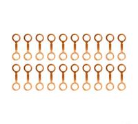 Micpointik 20 juntas de cobre para inyectores diésel, M6-M12 anillos de sellado para línea de retorno de carril común, resistente al desgaste y denso, color latón (12 mm)