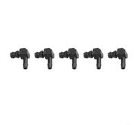 Micpointik 5 unidades de inyectores diesel para tubo de retorno con válvula antirretorno de plástico y hierro para Bosch 110 Common Rail System negro plateado (A)