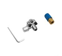 Micpointik A/C Retrofit Válvula y BPV31 Kit de válvula de pasaje de aleación de latón para mantenimiento HVAC R12 R22 R134A con adaptador y llave