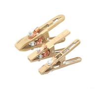 Micpointik Abrazadera de tierra en forma de A de latón para máquinas de soldar, antideslizante y conductora para soldadura por arco y resistencia en taller e industria, 260 A/300 A/500 A (260 A)