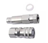 Micpointik Acoplamiento rápido hidráulico de sellado plano para Bobcat 7246777 7246790, juego de conectores de metal para excavadoras y cargadoras de ruedas, plata