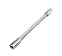 Micpointik Adaptador de eje flexible para llave de carraca, barra de extensión de acero 45# con superficie cromada, para aflojar tornillos en áreas estrechas, plata, 1/4 pulgada 3/8 pulgadas 1/2