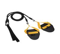 Micpointik Banda de resistencia para entrenamiento de natación con remos de TPE altamente elástico para entrenamiento de fuerza en tierra y mejora técnica en el agua para nadadores, amarillo, 19 x 16