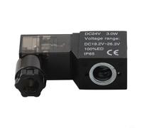 Micpointik Bobina de electroválvula eléctrica para válvula neumática 4V110 DC12V DC24V AC36V AC110V AC220V Rendimiento fiable Fácil instalación Negro 1 pieza válvula de aire bobina (DC24V))