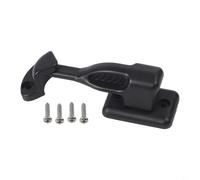 Micpointik Cierre giratorio para caravana, barco y muebles - Tope de puerta de nailon resistente con tornillos, diseño que ahorra espacio, color negro (negro)