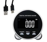 Micpointik Cinta métrica digital con pantalla LCD, aleación de aluminio y silicona, tipo C recargable para artesanos y cortadores, medidor preciso para curvas y tubos, rango de 0-999 m