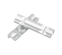 Micpointik CNC Vise Jaws Aleación de Aluminio V - Mandíbulas con 4 imanes Antideslizante para Metalurgia Taller Plata 1 Par