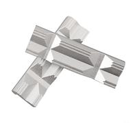 Micpointik CNC Vise Jaws Aleación de Aluminio V - Mandíbulas con 4 imanes Antideslizante para Metalurgia Taller Plata 1 Par
