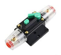 Micpointik Disyuntor de CC 12 V-48 V con botón de reinicio manual, carcasa impermeable para protección contra sobrecarga, adecuado para coche, barco para autocaravana, sistema de audio, repuesto para