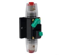 Micpointik Disyuntor de CC 12 V-48 V con botón de reinicio manual, carcasa impermeable para protección contra sobrecarga, adecuado para coche, barco para autocaravana, sistema de audio, repuesto para