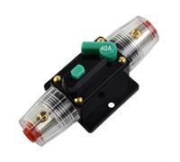 Micpointik Disyuntor de CC 12 V-48 V con botón de reinicio manual, carcasa impermeable para protección contra sobrecarga, adecuado para coche, barco para autocaravana, sistema de audio, repuesto para