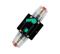 Micpointik Disyuntor de CC 12 V-48 V con botón de reinicio manual, carcasa impermeable para protección contra sobrecarga, adecuado para coche, barco para autocaravana, sistema de audio, repuesto para