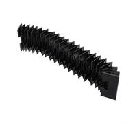 Micpointik HGR25 Linear Guide Bellows Cover de triple protección, resistente al aceite y al agua para fresadoras CNC para impresoras 3D, cubierta de polvo telescópica negra (600 mm)