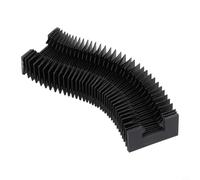 Micpointik HGR25 Linear Guide Bellows Cover de triple protección, resistente al aceite y al agua para fresadoras CNC para impresoras 3D, cubierta de polvo telescópica negra (1000 mm)