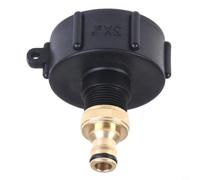 Micpointik IBC Tank Fitting S60X6 - Tapa roscada con conector de latón de 3/4 pulgadas para tanques de agua y depósito de agua de lluvia, material de plástico resistente para riego rápido del jardín