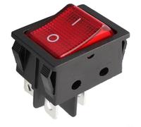 Micpointik Interruptor basculante 30 A 250 V AC con luz LED, 4 pines, protección contra llama, IP65, para soldadores, calefacción, barco, nailon, interruptor industrial de encendido y apagado