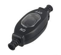 Micpointik IP65 - Interruptor doble impermeable para empotrar (250 V, 3 A, para exteriores, baño, cocina, zonas húmedas, resistente al polvo, 8 mm), color negro