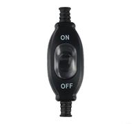 Micpointik IP65 - Interruptor doble impermeable para empotrar (250 V, 3 A, para exteriores, baño, cocina, zonas húmedas, resistente al polvo, 6 mm), color negro