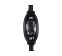 Micpointik IP65 - Interruptor doble impermeable para empotrar (250 V, 3 A, para exteriores, baño, cocina, zonas húmedas, resistente al polvo, 7 mm), color negro