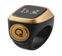 Micpointik IQibla Smart para anillo ZIKR con pantalla OLED, contador digital Tasbih y recordatorio de vibración para 5 oraciones diarias, sincronización de aplicaciones Bluetooth, batería de 40 mAh