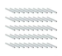 Micpointik Juego de 50 conectores de metal para postes de tienda de campaña, 6 mm de diámetro interior, hierro galvanizado, robusto, ligero, para camping, senderismo, pieza de repuesto de fibra de
