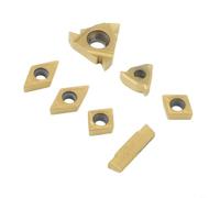 Micpointik Juego de 7 plaquitas de carburo de tungsteno CCMT060204 DCMT070204 para cincel giratorio de alta resistencia al desgaste acero mecanizado con soporte SCLCR SNR MGEH industrial