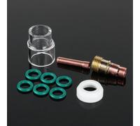 Micpointik Kit de antorcha de soldadura TIG con boquilla de vidrio Pyrex #12 y para lente de gas desafilada para WP-17/18/26, accesorios resistentes al calor para trabajos de soldadura precisos en