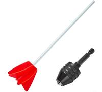 Micpointik Mezclador de color con portabrocas, metal + plástico, paleta agitadora para resina epoxi, compatible con 3/8 pulgadas para taladro, mezcla eficiente de pinturas y revestimientos (B)