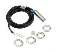 Micpointik NJK-5002C Sensor de efecto Hall NPN NO 10 mm Distancia de detección DC5-30V Interruptor de proximidad inductivo con indicador LED para automatización Industria Detección de Metales Carcasa