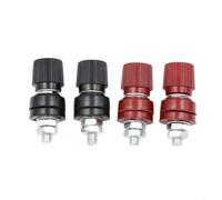 Micpointik Paquete de 4 terminales de rosca de 6 mm de latón aislado rojo/negro, 100 A, para coche, barco, cable solar, distribuidor de corriente
