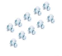 Micpointik Para mini abrazaderas de manguera de acero al carbono, galvanizadas, para conductos de aire de combustible, industriales, 7-18 mm, ajustables, 10 unidades