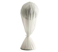Micpointik PEVA - Funda para ventilador de pie, redonda, impermeable, resistente al polvo, con cordón, para ventiladores de pie, transparente, blanco, 45 x 120 cm