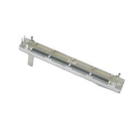 Micpointik Potenciómetro deslizante de 75 mm de longitud B10K A10K B50K 60 mm camino 15 mm vástago para mesa de mezclas de fibra de vidrio metal empuje liso plateado paquete individual (A10K)