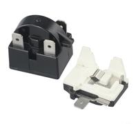 Micpointik PTC Start Relay para refrigerador compresor con protección contra sobrecarga, repuesto de 2 pines para mini refrigeradores y dispositivos de refrigeración, negro, 1 relé de arranque (3 pin